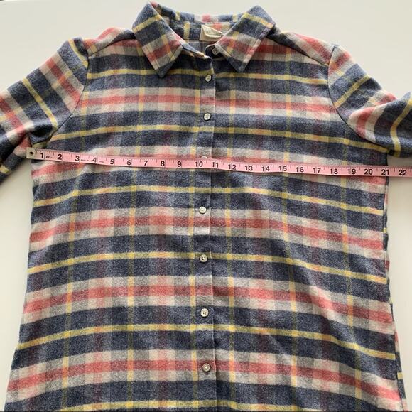 Via Penny Lane Reworked Apparel Drink Wine & Pet My Dog Button Up Flannel Shirt - Picture 2 of 9